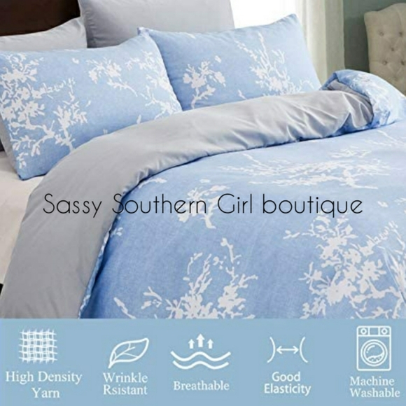 ⭐🆕 Country French blue floral duvet set - Picture 2 of 8